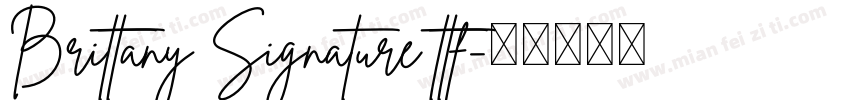 Brittany Signature ttf字体转换